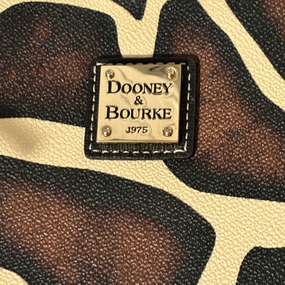 Dooney & Bourke Brown and Cream Giraffe Print Clutch - Picture 2 of 6